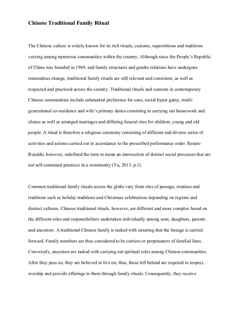 Ethnographic Experience with Chinese Essay